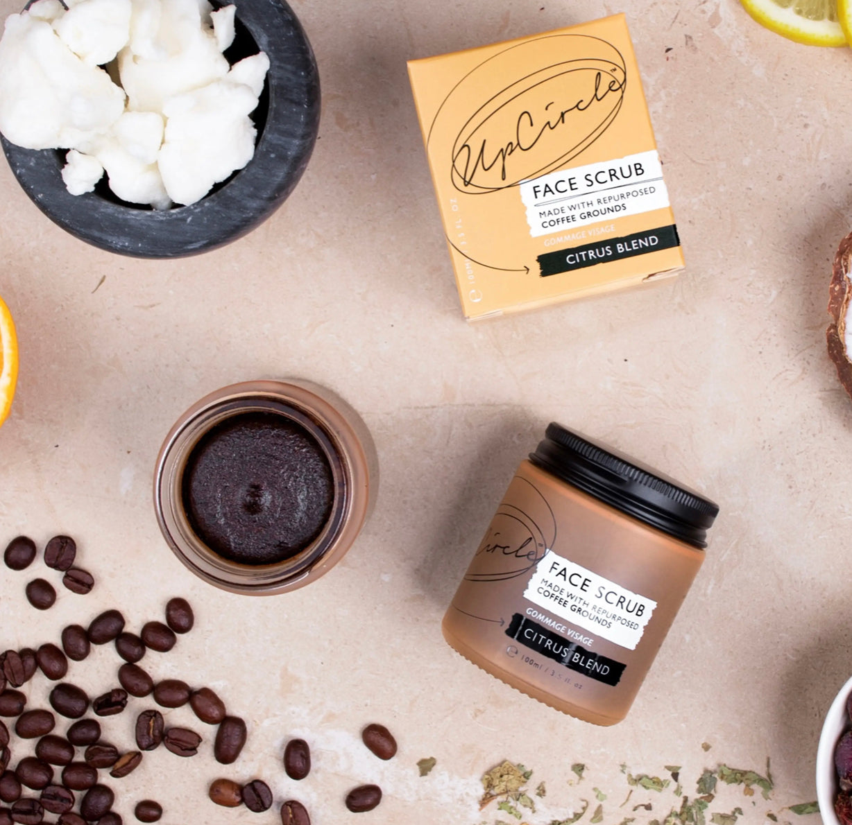 Face Scrub with Coffee + Rosehip